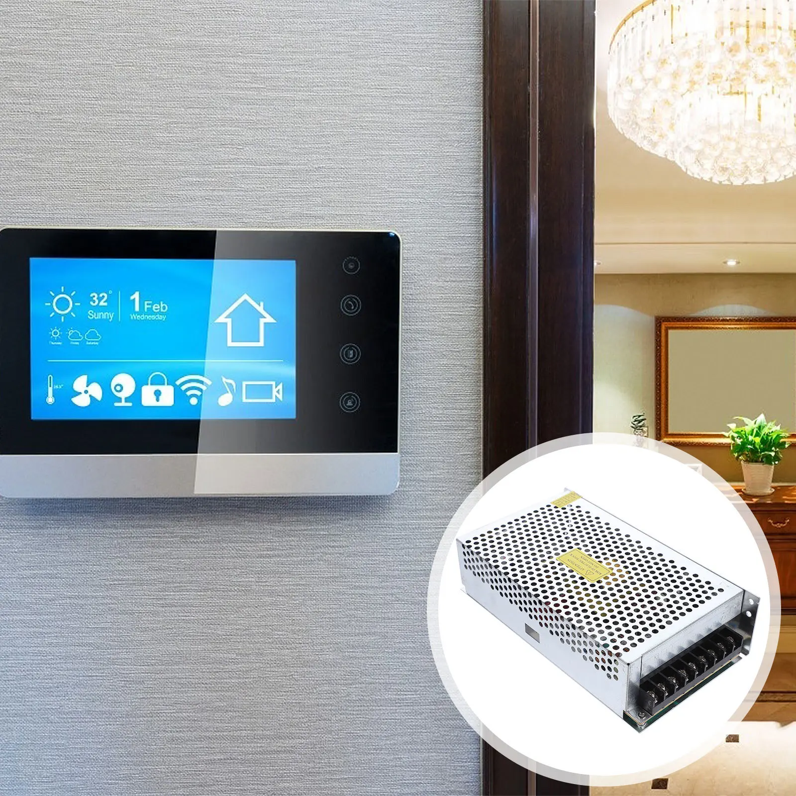 

Universal 5V 40A 200W Regulated Switching Power Supply Iron Metal Adapter for LED Light Bars Power Monitoring Converter