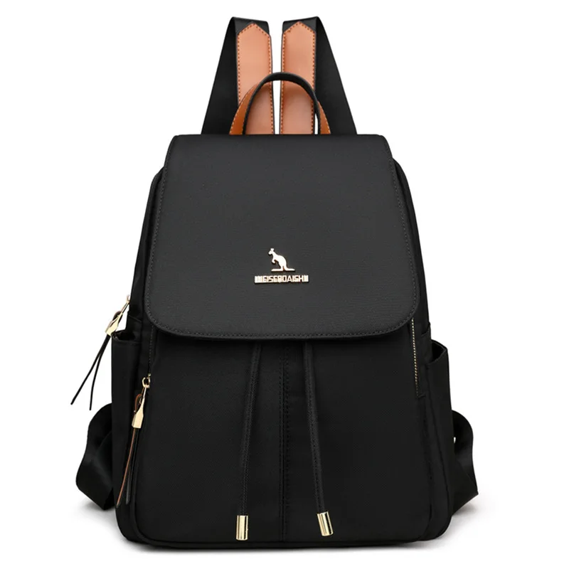 Trendy Nylon Backpack for Women Korean Style Casual Work Commuter Lightweight Simple Ladies Rucksack image 6