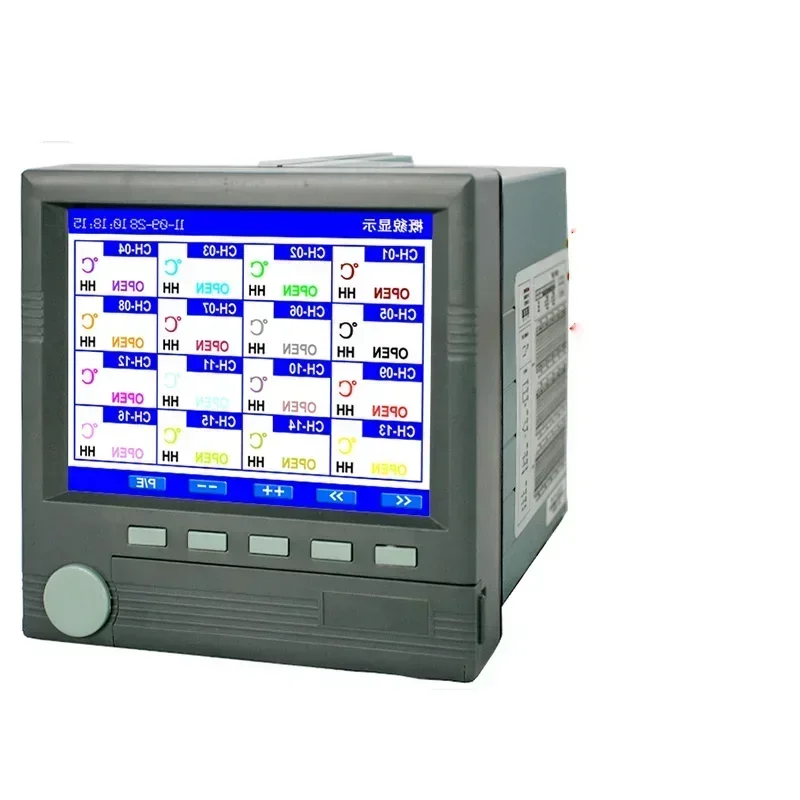 Multi-channel Paperless Recorder 16-channel 5.6 Inch Color Screen Temperature Current Curve Voltage Detector