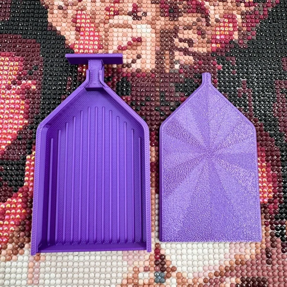 DIY Craft Diamond Painting Tray Embroidery Beading Plates Drill Storage Container with T Shape Pop-up Plug Plastic