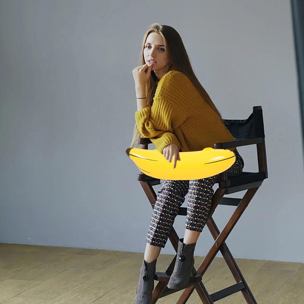 5 Pcs Inflatable Banana Toy Birthday Party Decoration Fruit Plaything Pool Float Toys Lightweight Bright Good Elasticity High