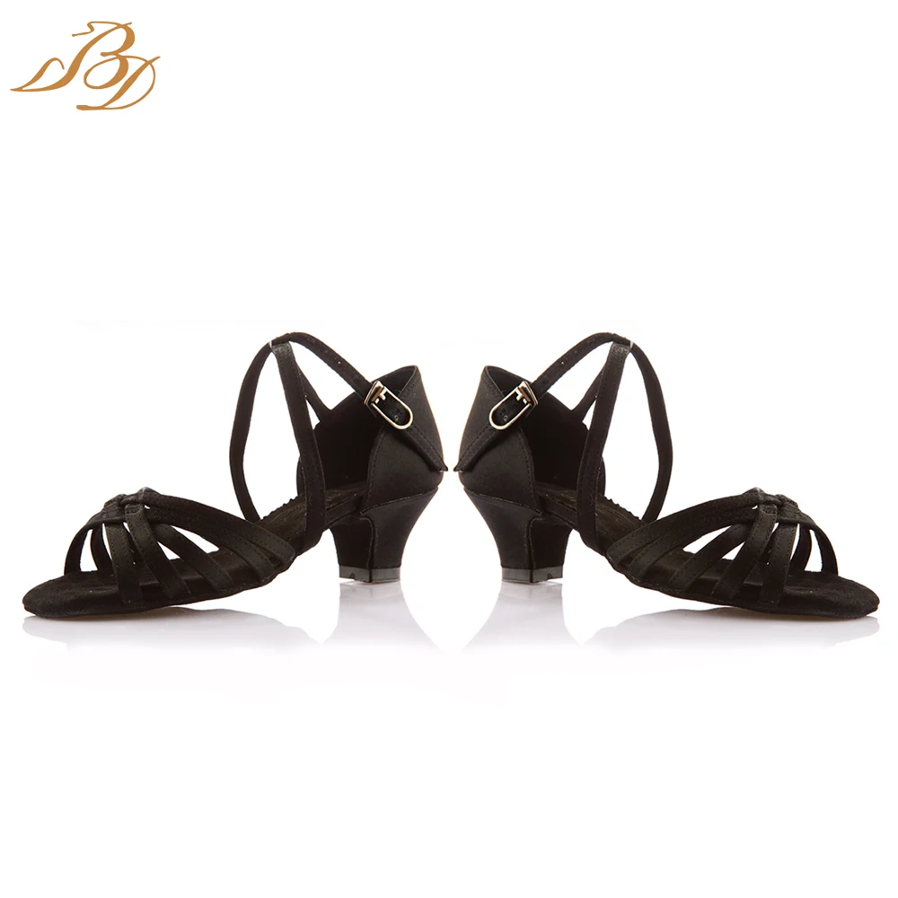 BD National Standard Children's Latin Dance Shoes Beginner Training Professional Soft Bottom Genuine Girls HEEL 4.5 CM HOT