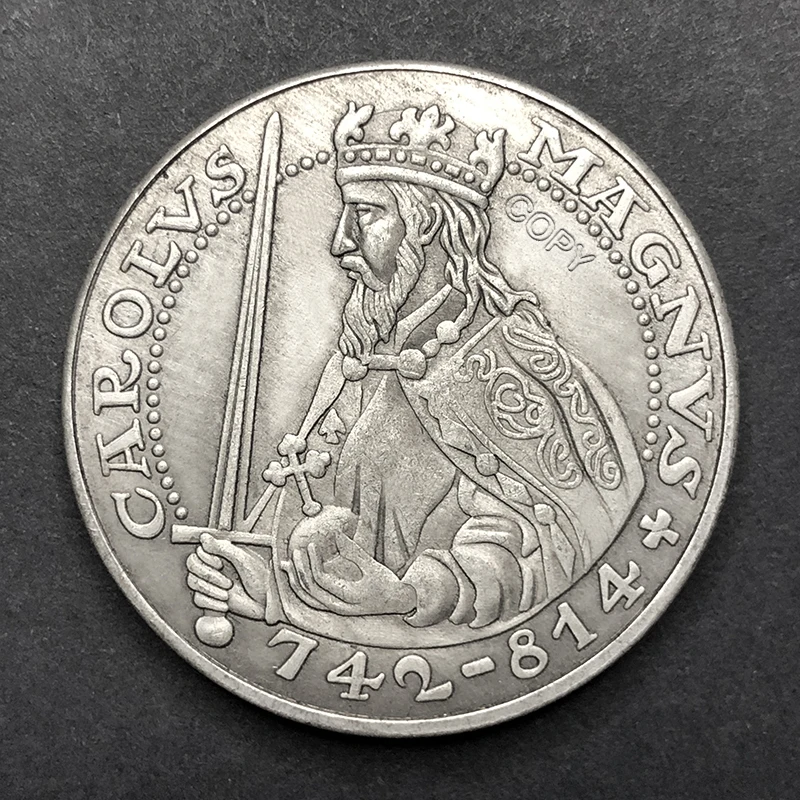 Duitsland 742-814 Carolvs Kopiëren Goud/Zilver Verzamelen Herdenkingsmunt Antieke Uitdaging Medaille Huisdecoratie Ornamenten Cadeau