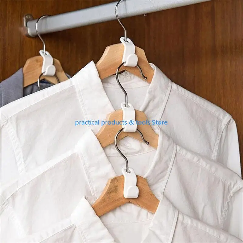 77jb 10pcs одежды для подвесной контактной крючки Cascading Extender Clips Организатор шкаф