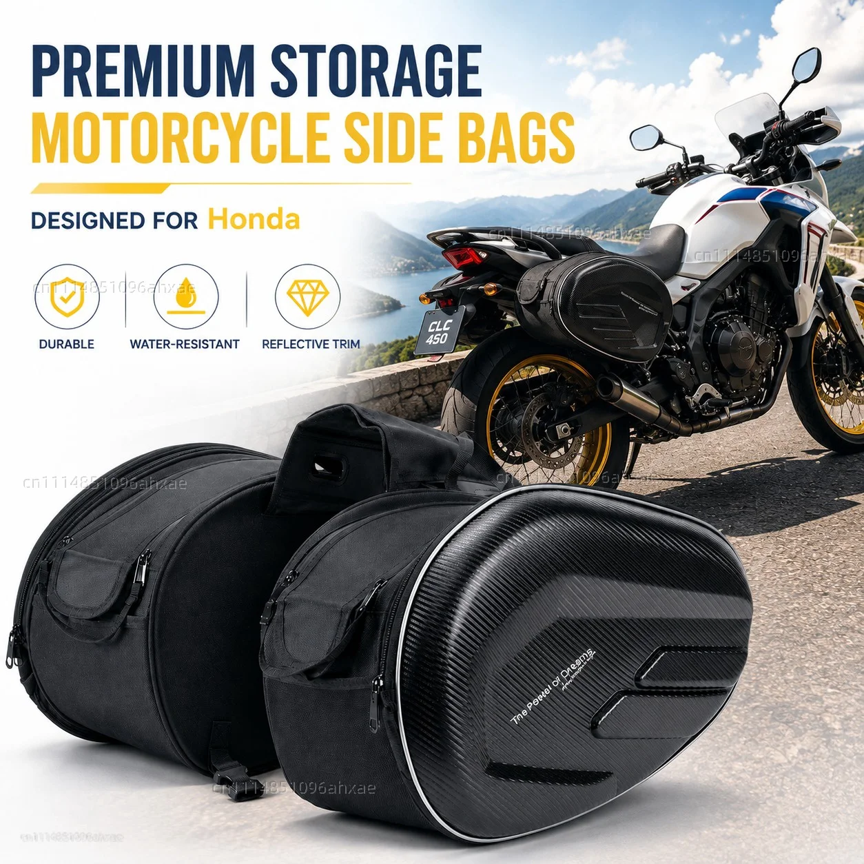 For Honda CBR 125R 954 600 F4i 650F 650R 1100XX 1000F CBR 600RR 1000RR 2PCS Motorcycle Pannier Bags Luggage Saddle Bags Side