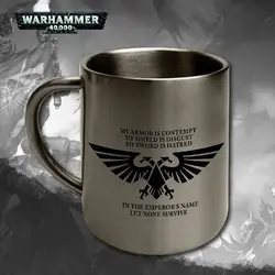 Warhammer 40K Warhammer Stainless Steel Cup Game Periphery Emperor's Forbidden Army Water Cup Mark Cup Decorative Gift