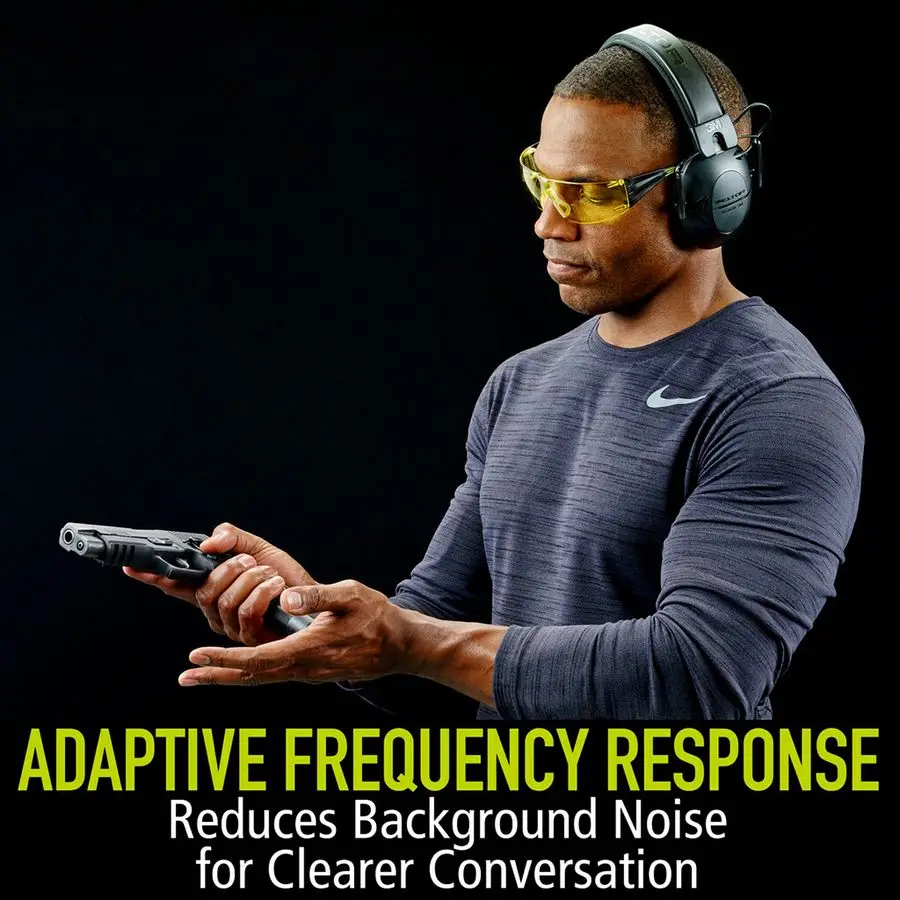 واقي السمع الإلكتروني Sport Tactical 100، حماية الأذن، NRR 22 ديسيبل، مثالي للنطاق، الرماية والصيد، TAC100OTH