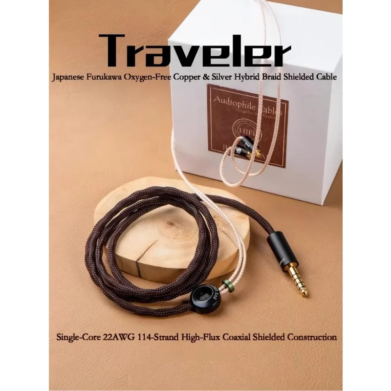 

Кабель для внутриканальных наушников FiftyStrings Jumper Ear Traveler IEM, 22AWG, 114-жильный, Япония, Furukawa OFC, с серебряным экранированием, аудиофильский улучшенный кабель