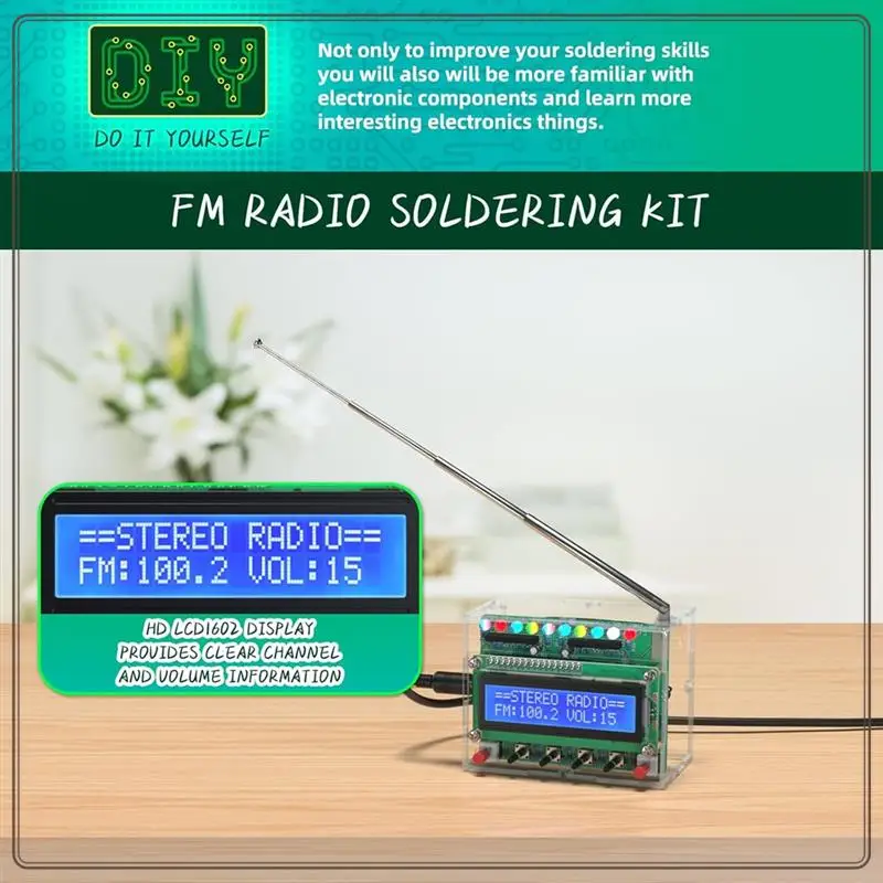 Надежный FM-радио комплект DIY паяльные проекты радио для обучения STEM образование идеальный подарок для семьи и друзей, FM-радио