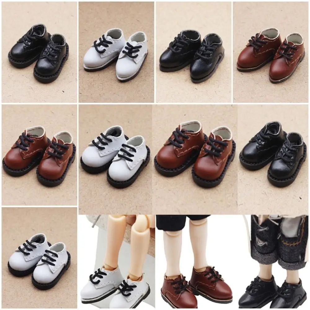 

1Pair PU Leather 1/12 Bjd Doll Shoes Shoes Doll 1 Pair Doll PU Leather Shoes Mini Round Toe BJD Doll PU Shoes ob11 Doll