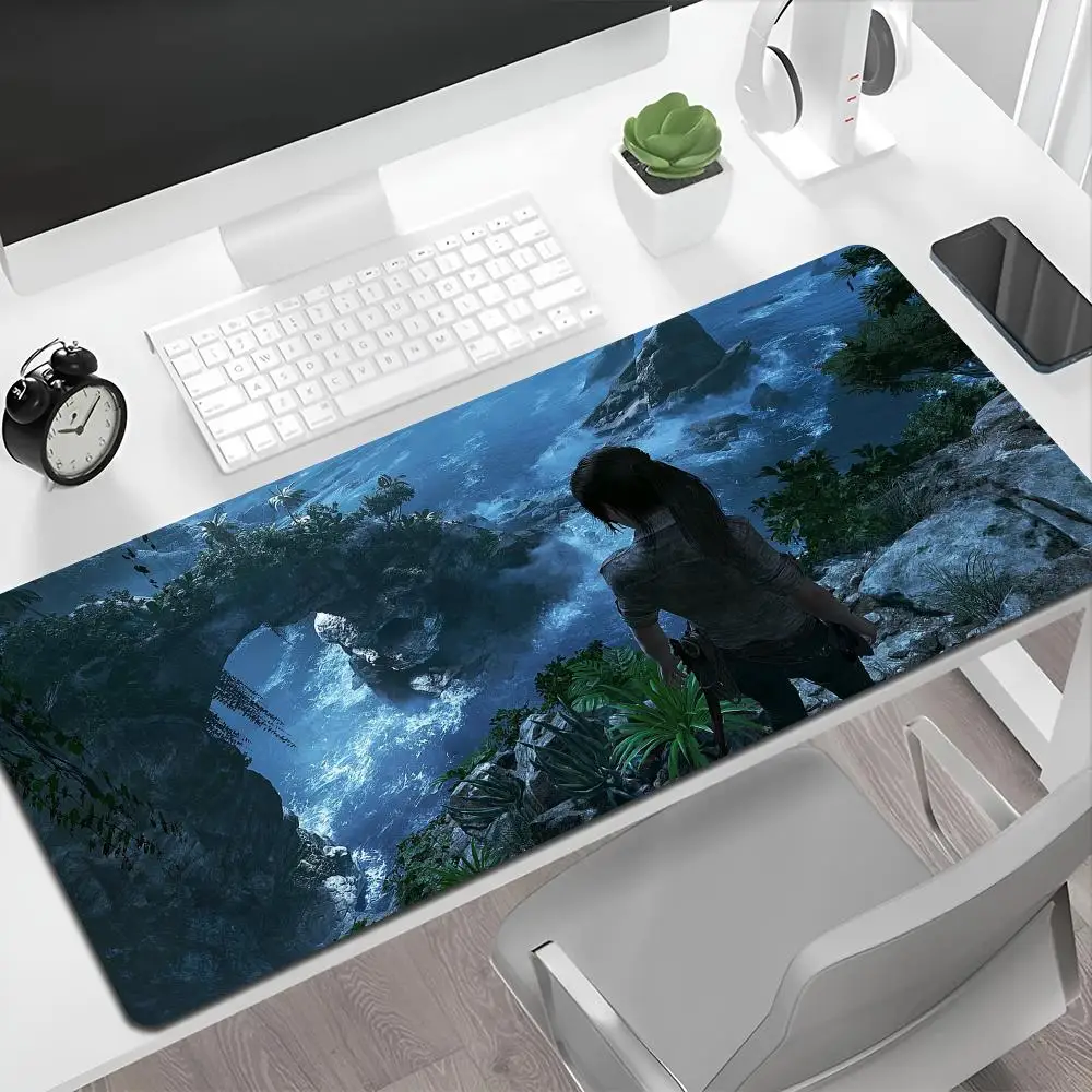 Shadow of the Tomb Raider Mouse Pad HD Printing Computer Gamers Locking Edge Non-slip Mause Pads XXL90x40cm Keyboard PC Desk Pad