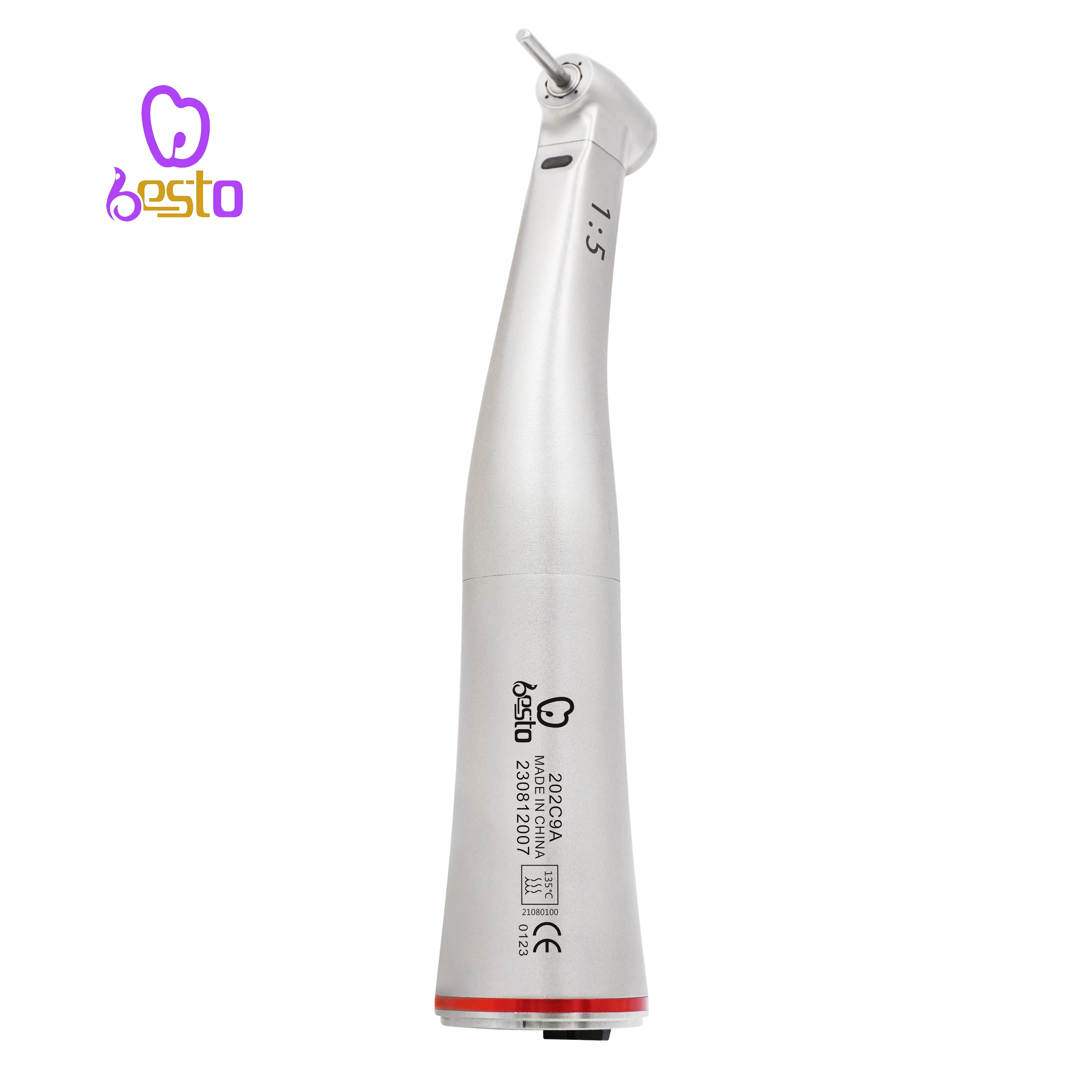 Mini Head 1:5 Increasing Contra Angle Z95L Stainless Steel Fiber Optic low Speed Handpiece dent al Electric Motor Handpiece