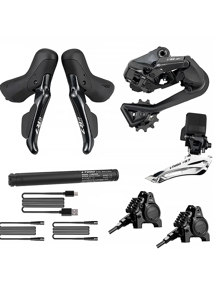 AliExpress NONE LTWOO eR7 Wireless Electronic Road Bike Groupset 2x10/11/12 Speed Hydraulic Disc Brake Aluminum Shifter Derailleur Kit
