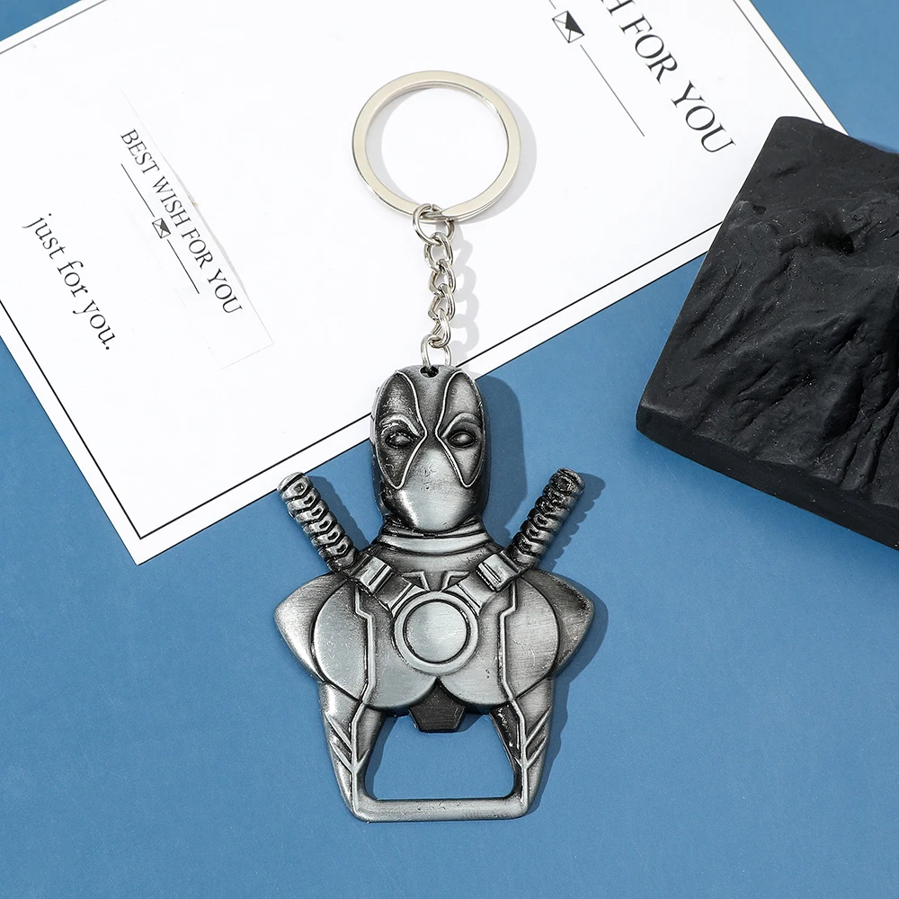 Deadpool Keychain Trendy Personalized Keyring Bottle Opener Car Hanging Backpack Decoration for Women And Men view 5