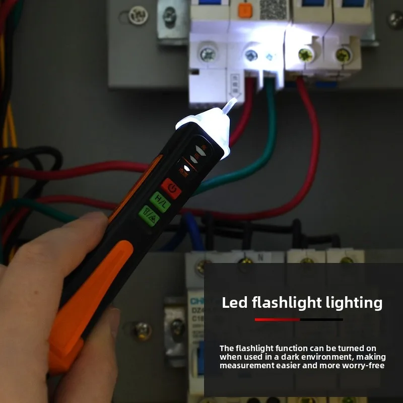 

T02A Smart Non - Contact Voltage Tester - Detect AC 12 - 1000V, Identify Live and Neutral Wires, Find Breakpoints.