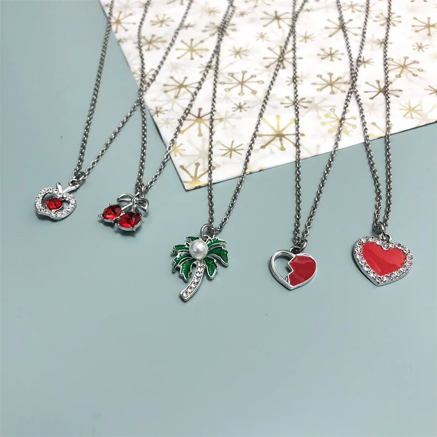 Fashion 9 Models Christmas  Heart Apple Boots Pendant Necklace For Girls Women