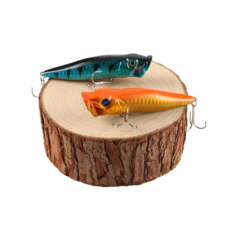 1Pcs Fishing Lures Topwater Popper Bait 9cm 12.5g Artificial Plastic Hard Bait Bass Pike Wobblers Fishing Tackle