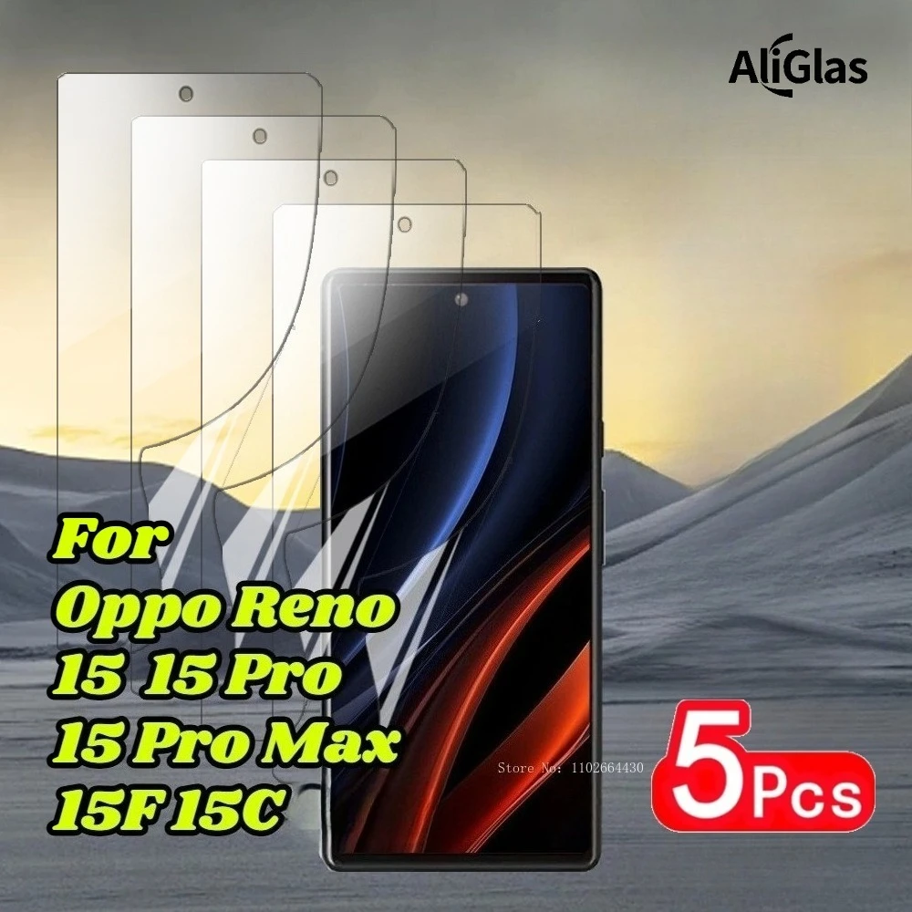 

5Pcs HD Transparent Soft Hydrogel Film For OPPO Reno 15 Pro Max 15C 15F 15 Pro Screen Protector Suitable for OPPO Reno 15 Series