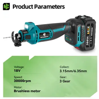 NEWBENY 無刷電動石膏板切割工具,3 檔變速,無線切割木材、石膏板、牆板,適用於 Makita 18V 電池。 8 最佳銷售 18v tacklife - №4