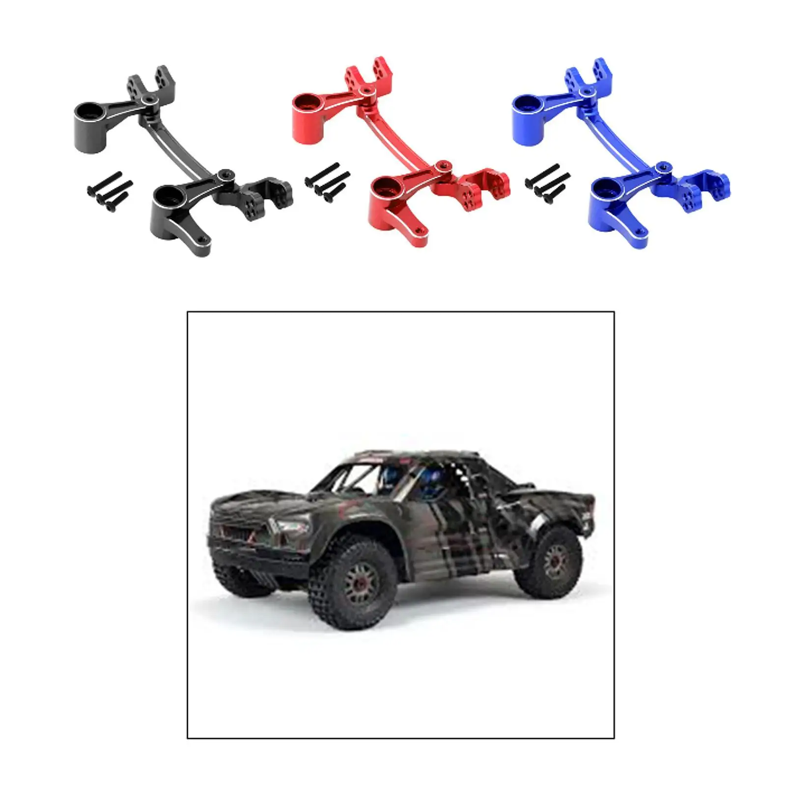 Steering Group Assembly Grab Bar Tail Armrest Seat Side Hand Rail Motorcycle Aluminum Alloy RC Car Model Car Accessories Parts