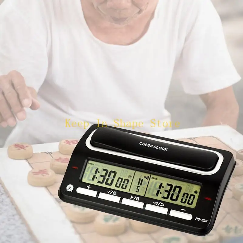 U1JC Chess Clock Digital Timer, Digital Display International Chess Timer Count Down Game Timer Portable Timer for Board Game
