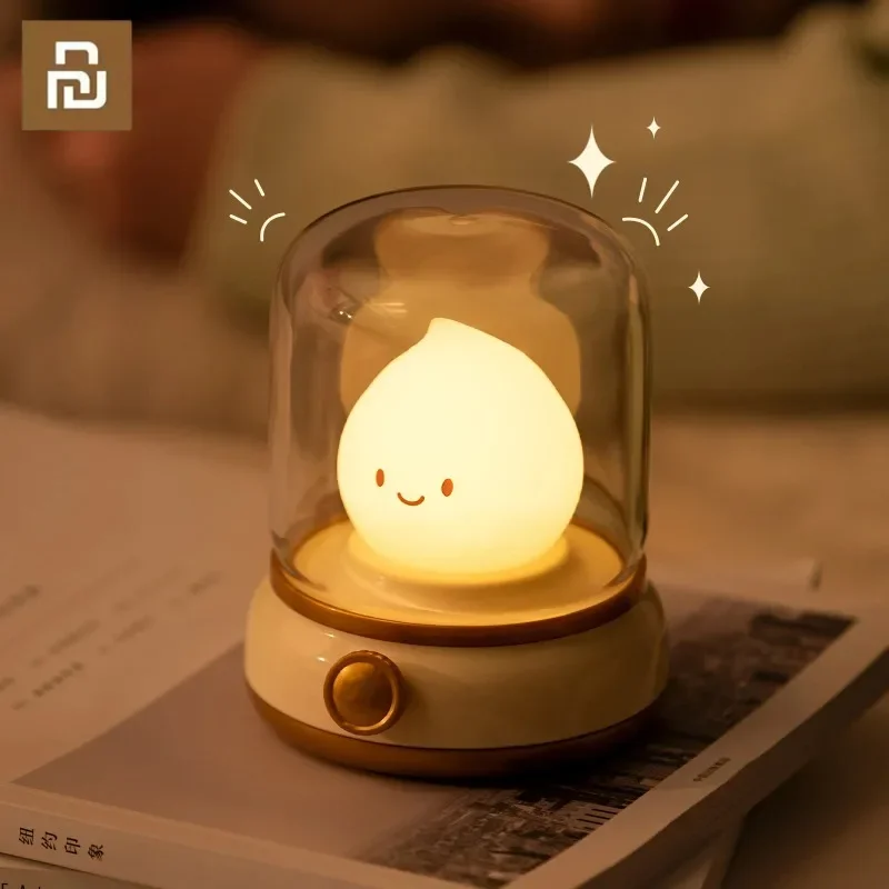 Youpin Desktop LED Cute Night Lamp Creative USB Rechargeable Portable Mini Cartoon Table Lamp Household Decor Atmosphere Sense