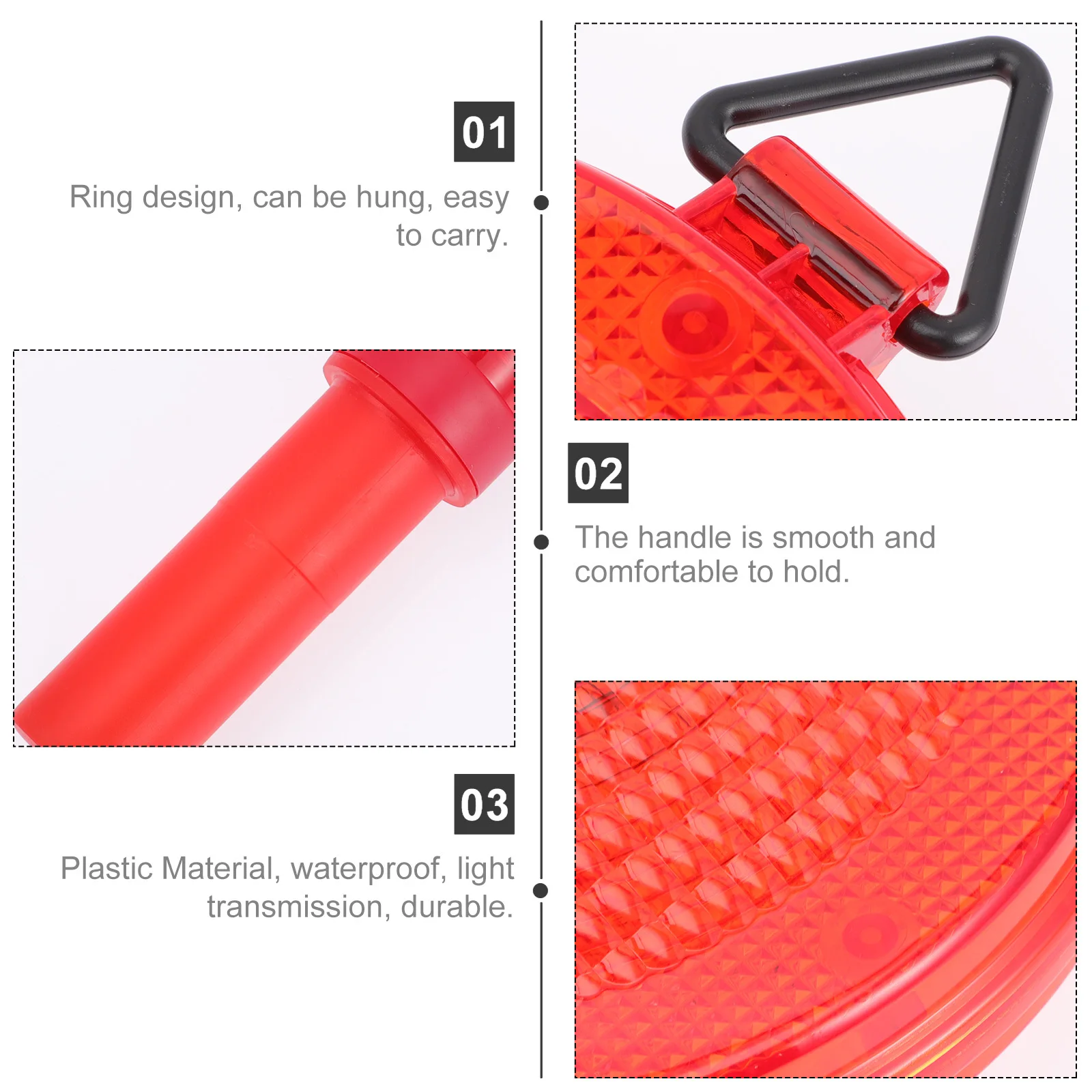 Led الطريق تحذير ضوء المتراس مصباح السلامة مقاوم للماء دائم في الهواء الطلق ضوء وامض في حالات الطوارئ للسلامة المرورية #3