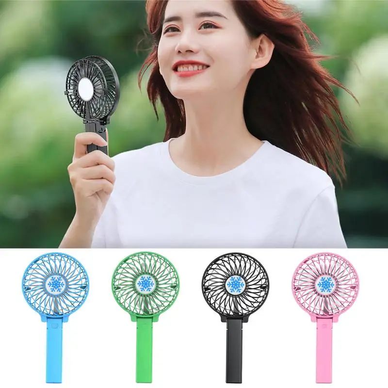 Portable Folding Fan Foldable Personal Fan Rechargeable 3 Speed Travel Fan Portable Intelligent Battery Powered Hand Fan For