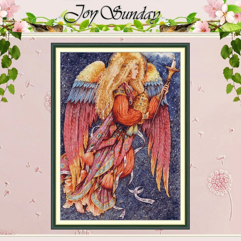 

Набор для вышивки крестом большого размера с узорами розового ангела, сделай сам, 11CT, 14CT, 16CT, HD штампованный DMC, набор для вышивки крестом, вышивка, рукоделие