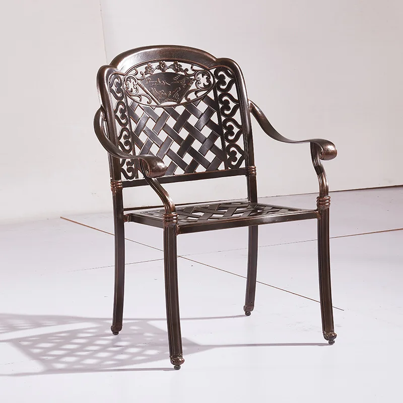

Cast aluminum outdoor chair courtyard garden outdoor sun-resistant dining table and chair combination