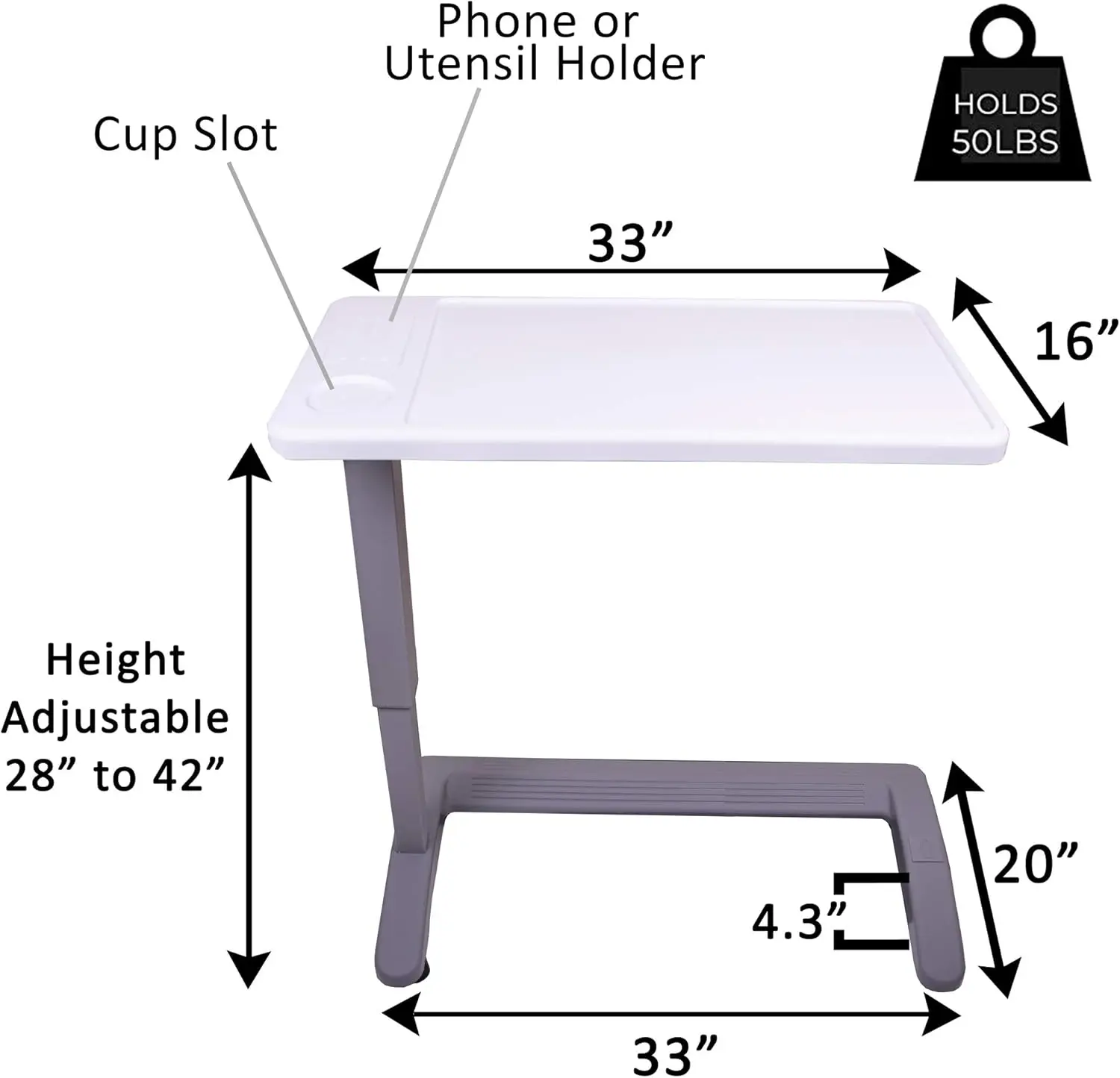 Mesa e cama hospitalar com rodas - Sobre a cama para uso doméstico e hospitalar, cabeceira com rodas, acima