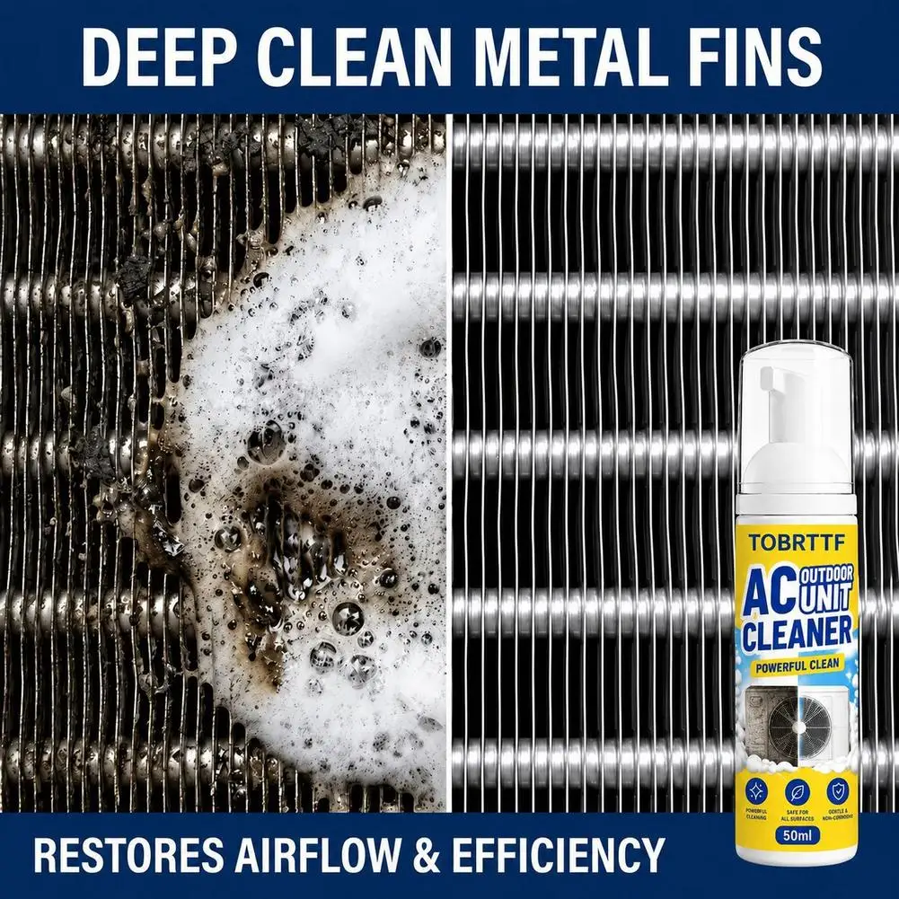 Air Conditioner Cleaner Spray - Easy-to-Use Indoor & Outdoor Unit Cleaner for Cold Plate Vents & Refrigeration Systems