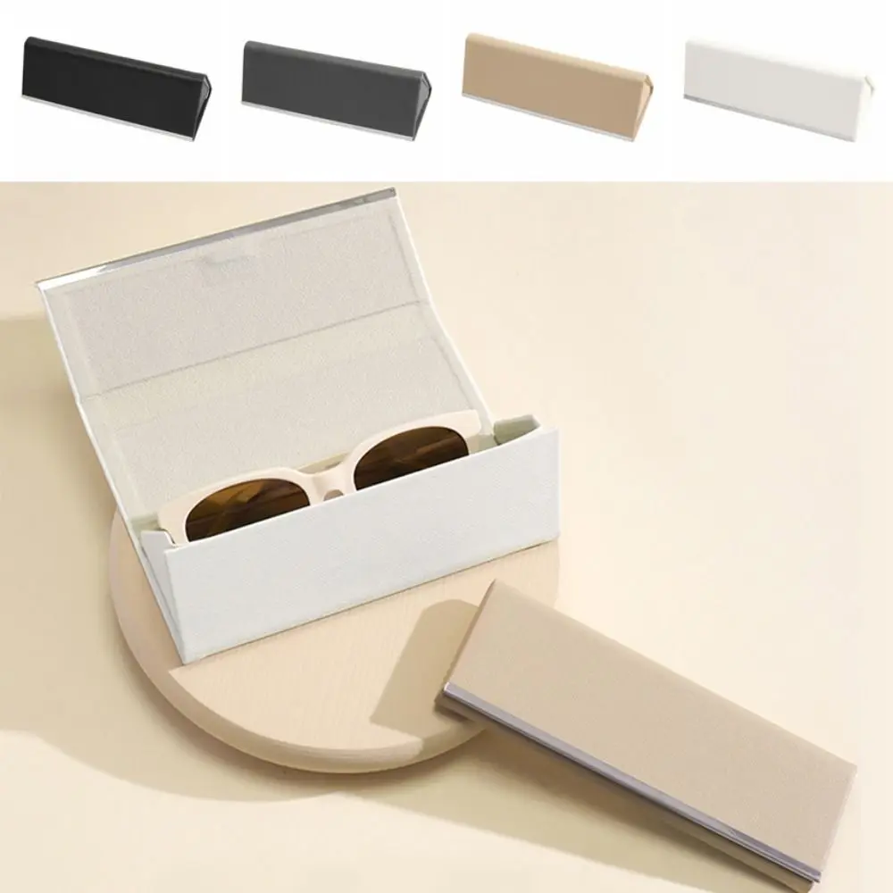 

Magnetic Buckle Eyeglasses Protective Case Flocking Inside Large Capacity Hard Eyewear Protector Sturdy Anti-Pressure