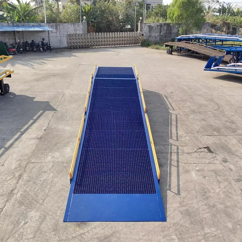 Folding Hydraulic Mobile Dock Ramp – High Strength Steel, Hydraulic Lift, Foldable & Portable, Container & Truck Loading, Fo