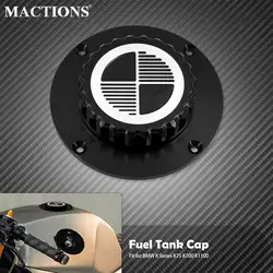 Motorcycle Fuel Tank Cap CNC Oil Cap Fuel Petrol Gas Tank Cover For BMW K Series K75 K100 K1100 Protector Cover Black Chrome