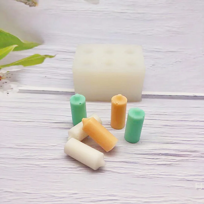 [YU] 3D Kerze Silikonform handgemachte Diy Mini Zylinder Seife Kerze Form Kerze Aroma