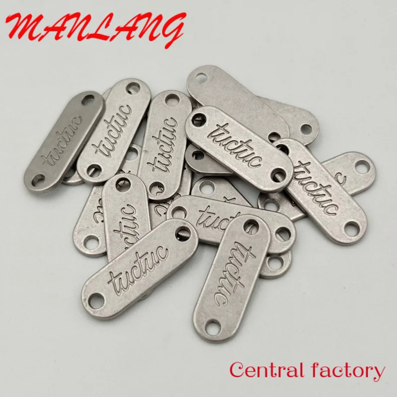 Custom  Garment Accessories Custom Metal Clothing Logos Labels Name, Sewing Metal Garment Label Plate