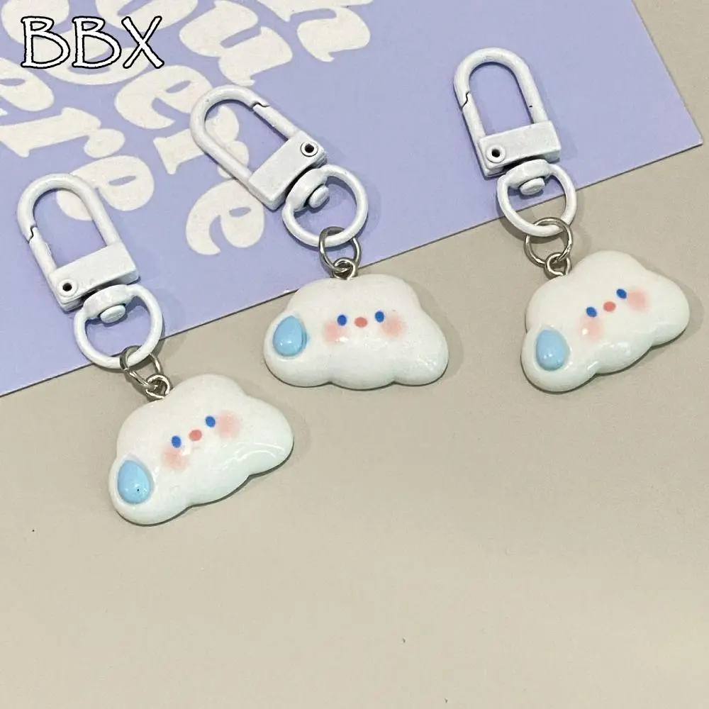 

Cute Cloud Blue Star Keychain Car Key Accessories Cartoon Kawaii Keyring Ladies Handbag Bag Charm Pendant Keychain