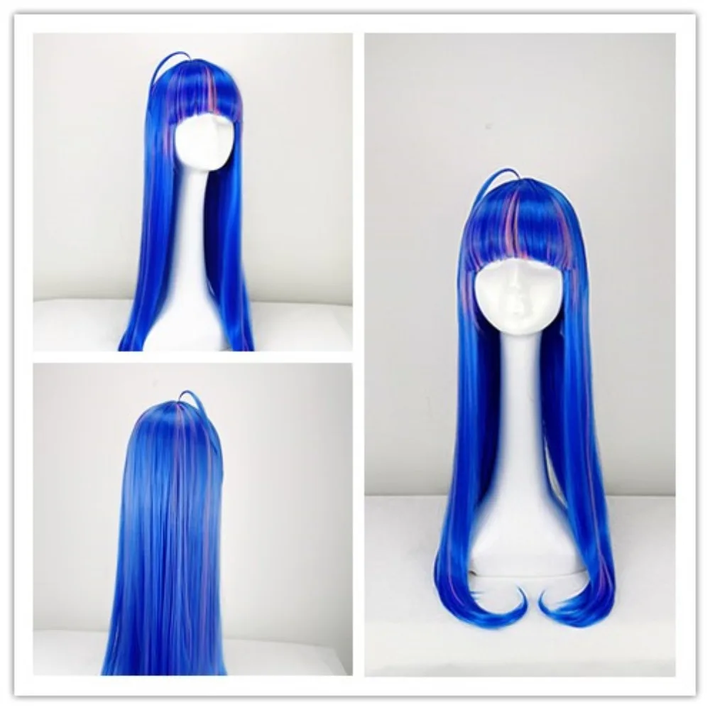 

Цельный парик для косплея Ulti, синие и розовые длинные волосы, аниме-костюм Tobiroppo Kaido Crew