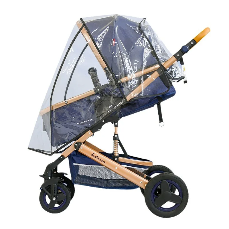 Stroller raincoat transparent   anti-droplet cover baby stroller rain cover thermal rain coat children's cart high landscape