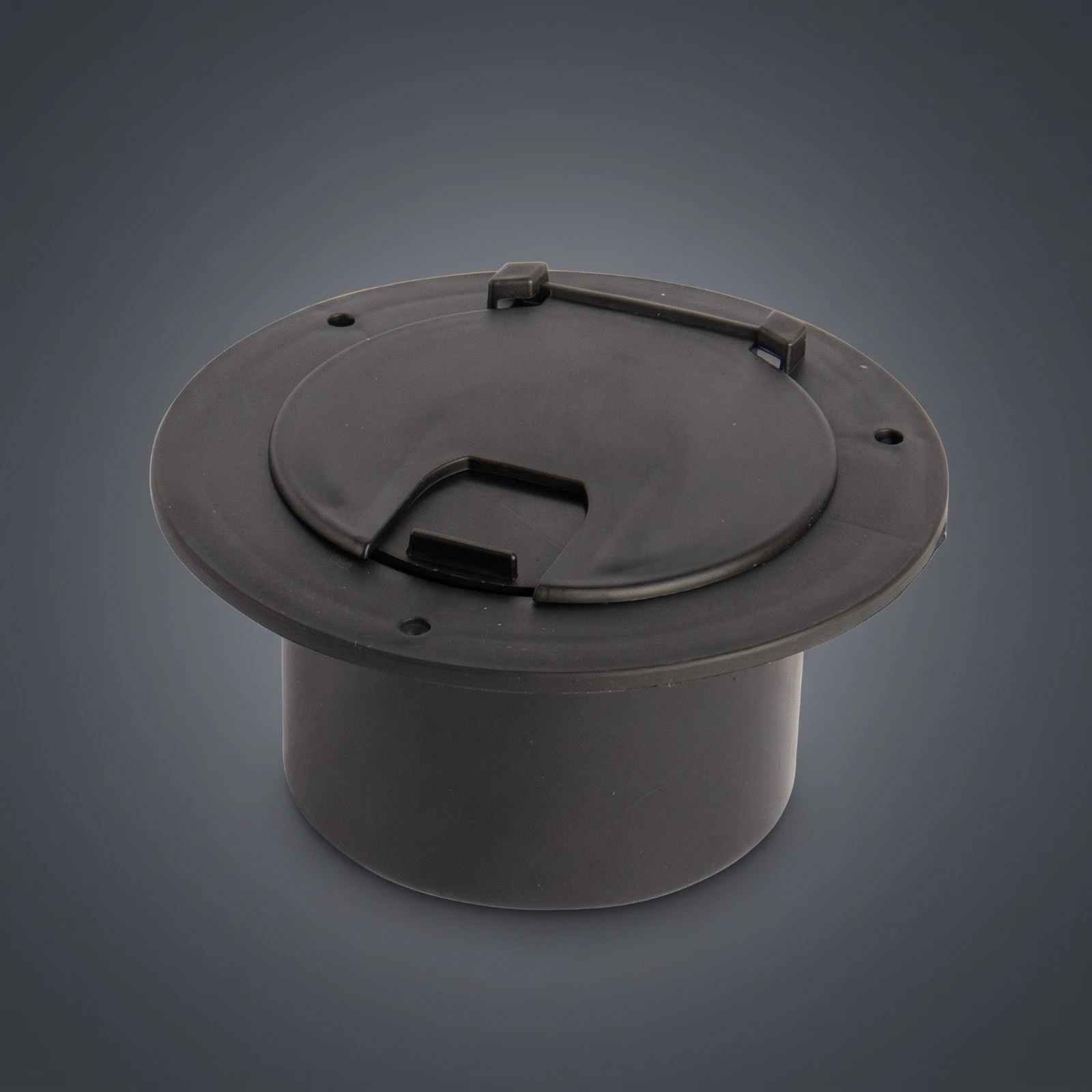 Cable Pass-Through Cover with Hinged Lid Easy to Install Face Plate Wall Grommet Insert Clean Low-Voltage for RV Owners, Boat
