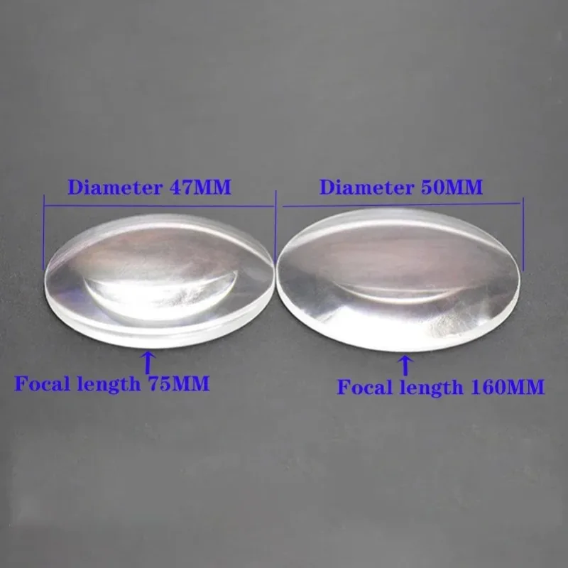 Two Sets Of Projector Accessories Optical Convex Lens Magnifying Glass Coated Anti-reflection Film High Transmittance