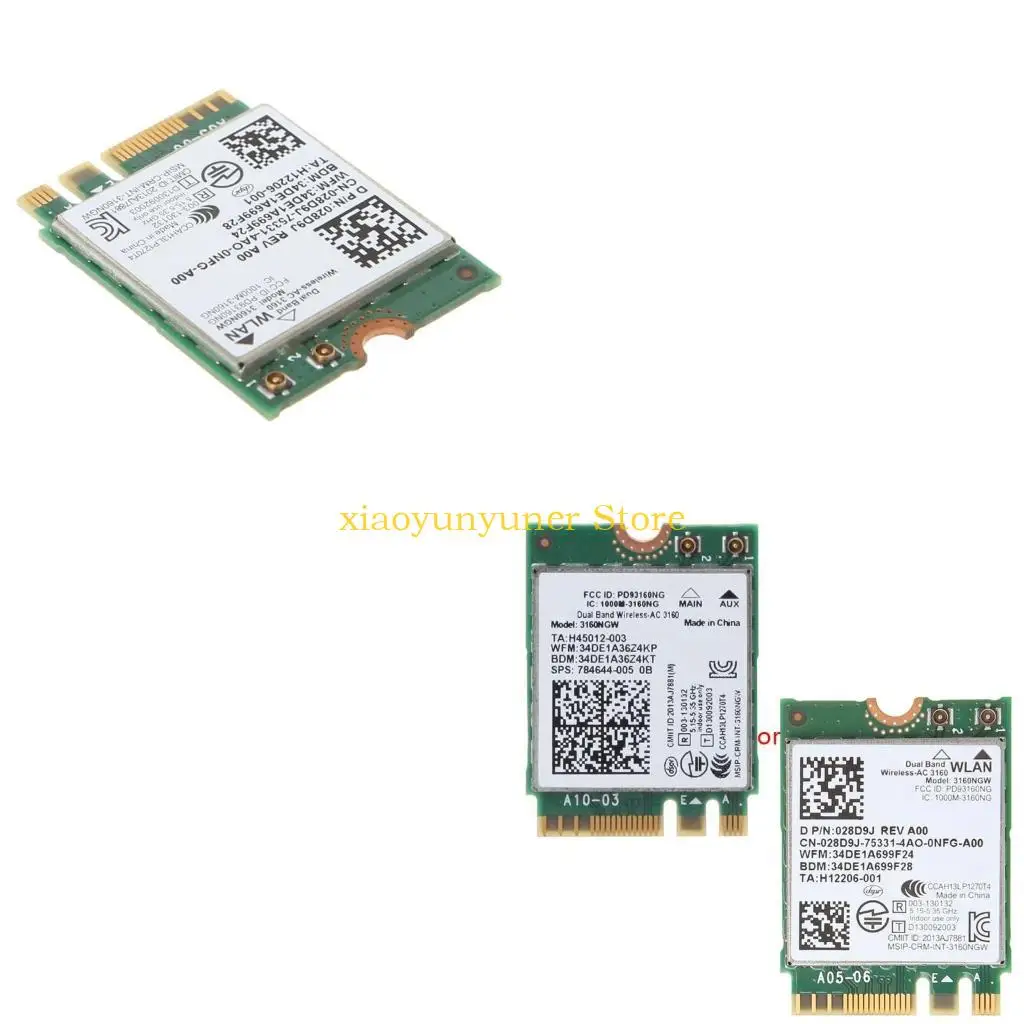 

P9JB двухдиапазонный 2 4G для беспроводной карты Wireless Notwork Card 3160 3160NGW Wireless-AC 433 Мбит/с для