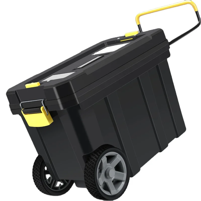 

Dual storage space Rolling tool box with wheels, multi-function tool box Large weight capacity