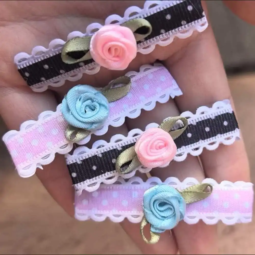 2pcs Cute Retro Floral Print Hairpins Girls Lolita Vintage Hair Clips Pin Barrettes Accessories Headdress Headwear Ornaments