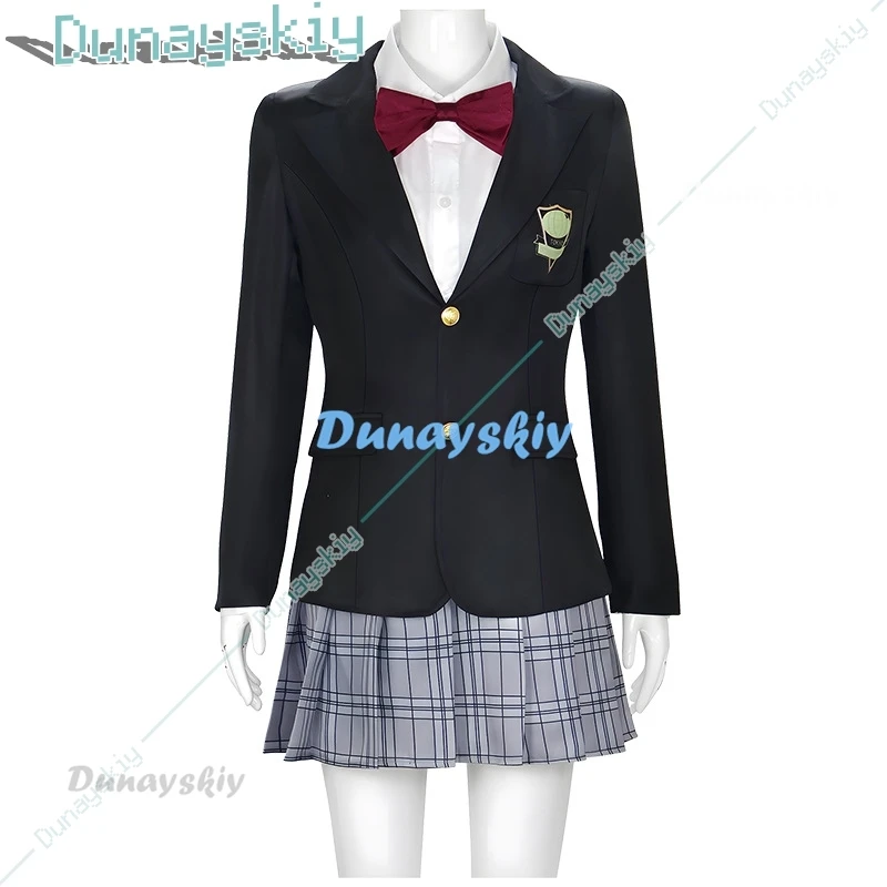 Anime Movie Bill Cosplay Gogo Yubari Costume JK School Uniform Dress Lolita Cos Long Black Wigs With Weapon Props For Halloween