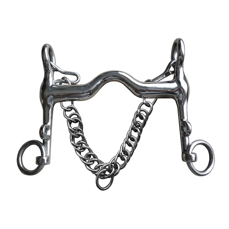 Stainless White Steel Horse Bit Rustproof Non-Peeling Mouthpiece Equestrian Tack BT0805