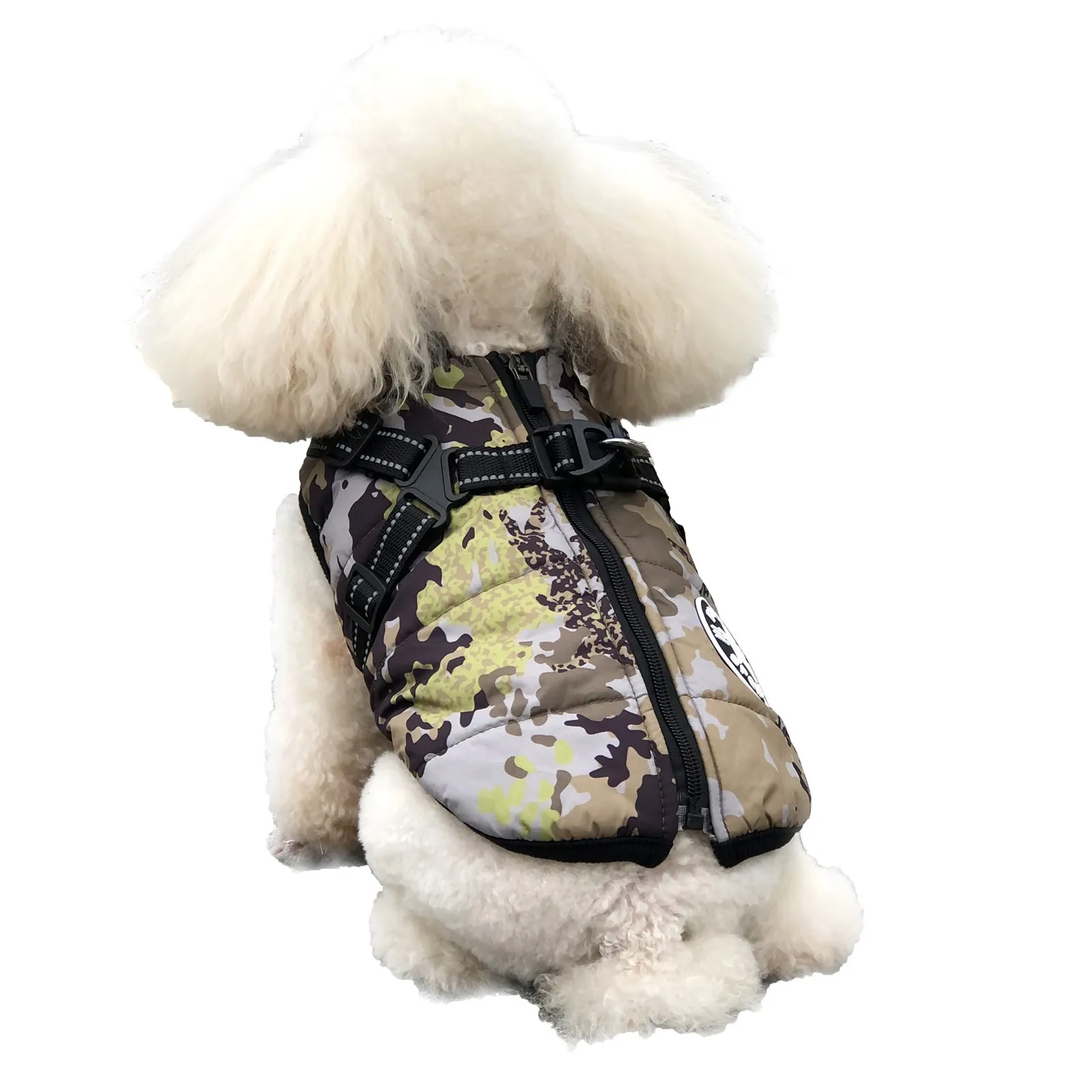 

Dog Clothes Winter Super Warm Camouflage Jacket Thicker Cotton Coat Waterproof For Small Medium Dogs Puppy Yorkshire Outfit(2XL)