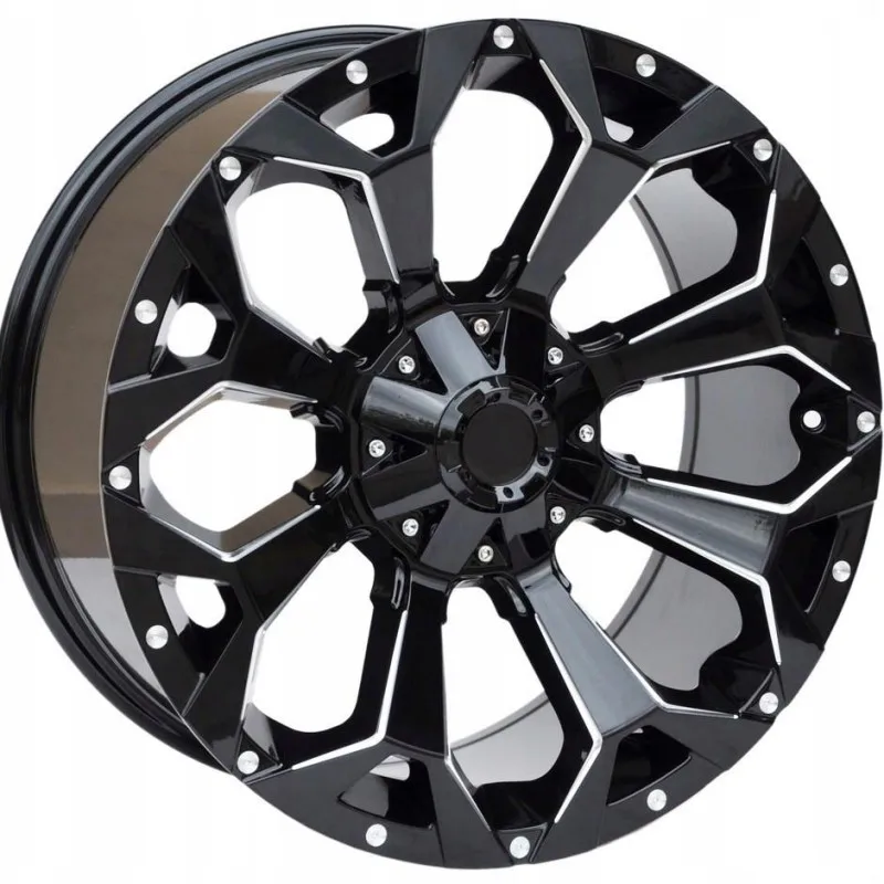 Off Road Forged 18 19 20 21 22 23 24 26 cali Deep Lip Concave Satin Black Frezowanie Nity Felgi Niestandardowe Dla Jeep Toyota Ford