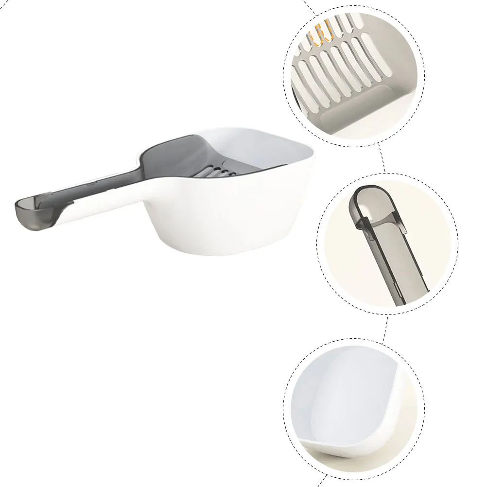 Cat Litter Scoop Scooper Pet Shovel Multifunction Accessories Holder Plastic Reusable
